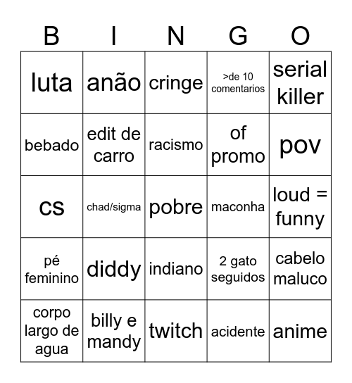 REELS BINGO Card