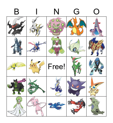 Pokemon Bingo Card