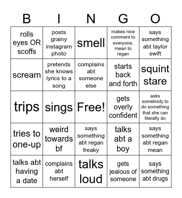 cat waskey bing Bingo Card