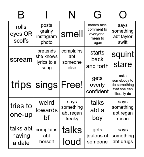 cat waskey bing Bingo Card