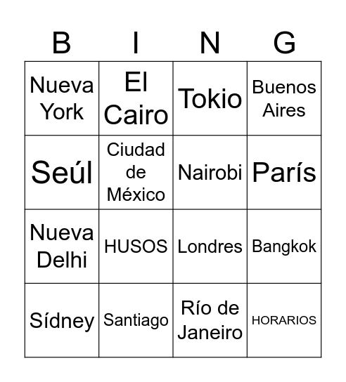 BINGO Card