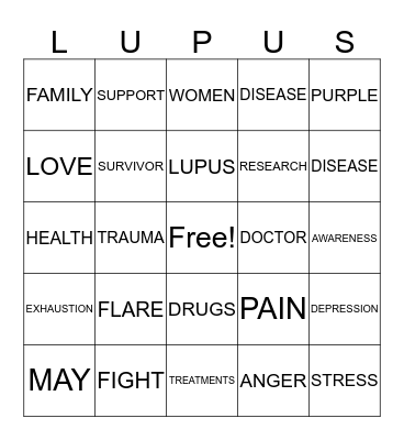 LUPUS BINGO Card
