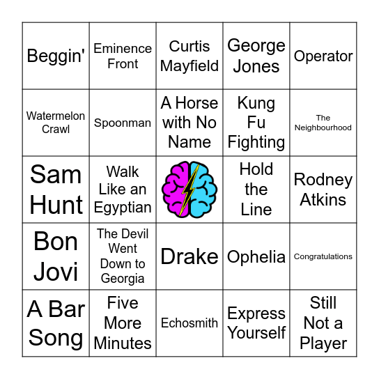 Smorgasbord Bingo Card