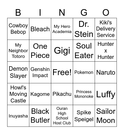Bingo Card
