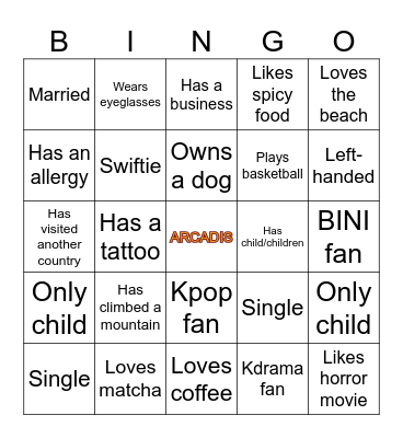 MEET and GREET with SIR MARIO Bingo Card