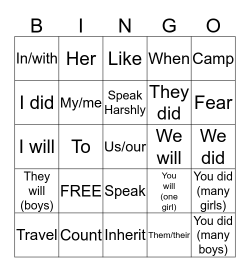 Bingo Card