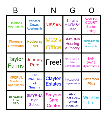 MEDIC 7 BINGO Card