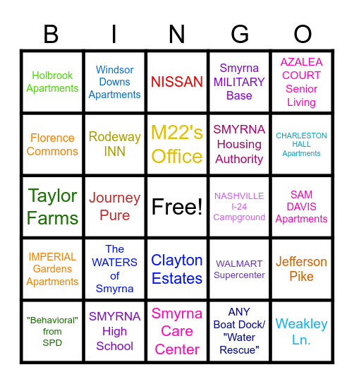 MEDIC 7 BINGO Card