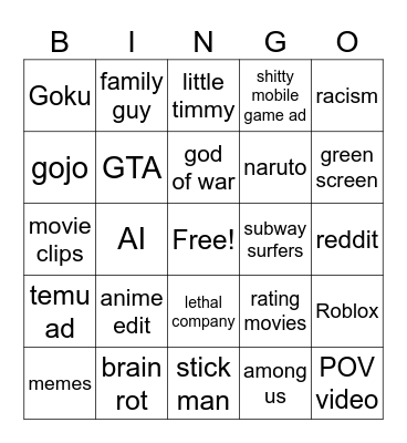 Good Bingo Card