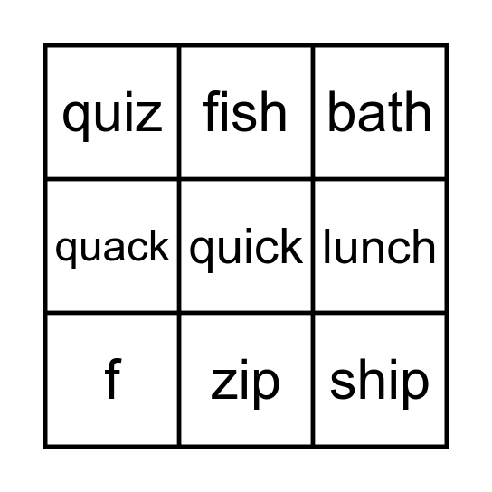 Unit 1 Bingo Card