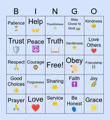 SEPARATION FROM SIN Bingo Card