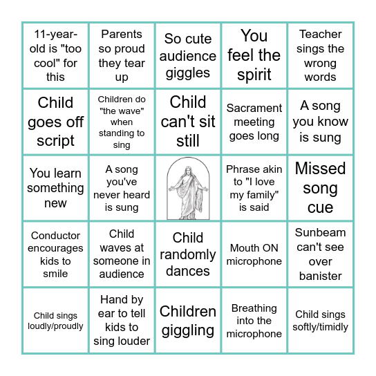 Primary Program Bingo Card