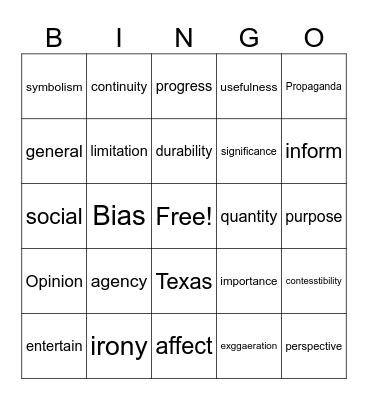 History 2.3 Bingo 20241410 Bingo Card