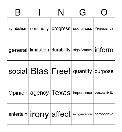 History 2.3 Bingo 20241410 Bingo Card