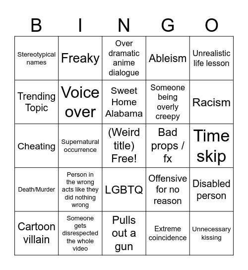 Tommorows teachings Bingo Card