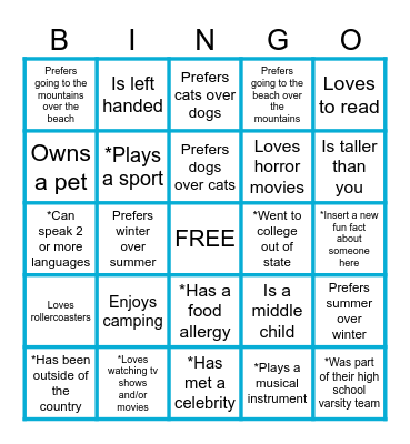 BINGO Card