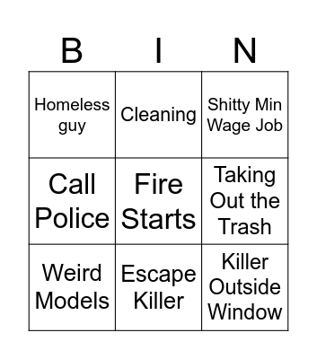 Midnight Horror Bingo Card
