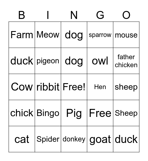 Grapeseed Bingo Card