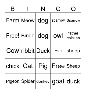 Grapeseed Bingo Card