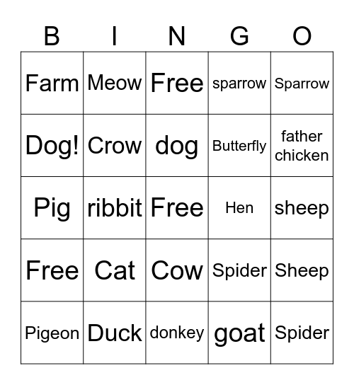 Grapeseed Bingo Card