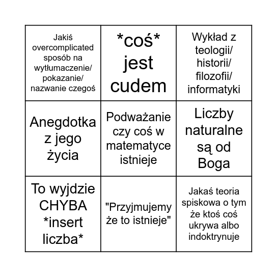 BINGO Card