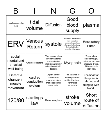 A Level Revision Bingo Card