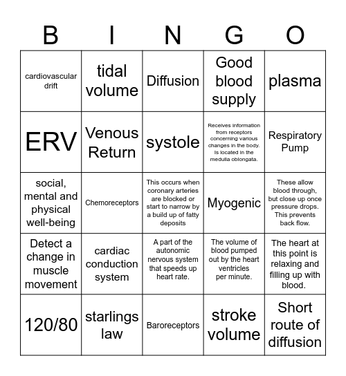 A Level Revision Bingo Card