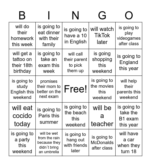 Human Bingo Card