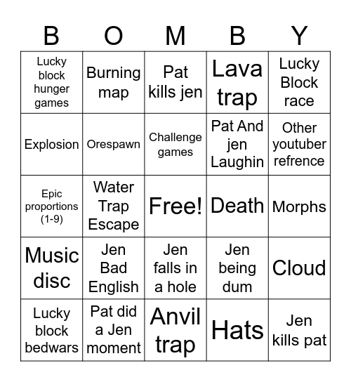 Popularmmos bingo Card