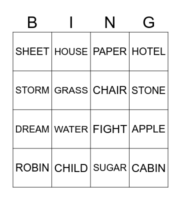 Bingo Card