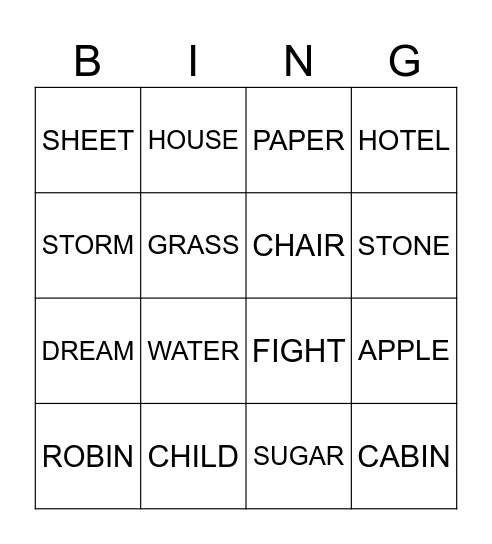 Bingo Card