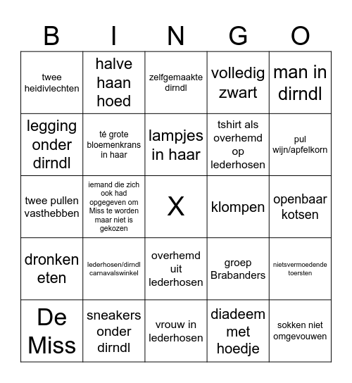 Oktoberfeest 2024 Bingo Card