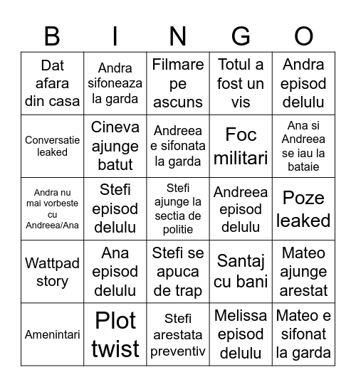 Stefi Bingo Card Bingo Card