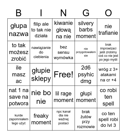 filip dm dnd moment bingo Card