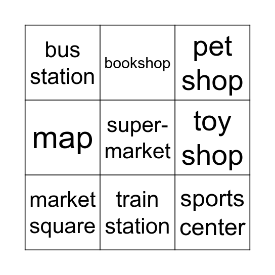 Aroud town Bingo Card