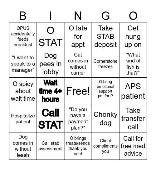 CSR Bingo! Bingo Card