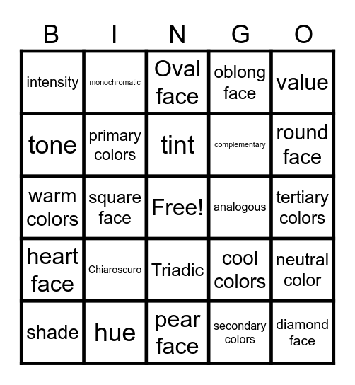 Makeup Bingo Card