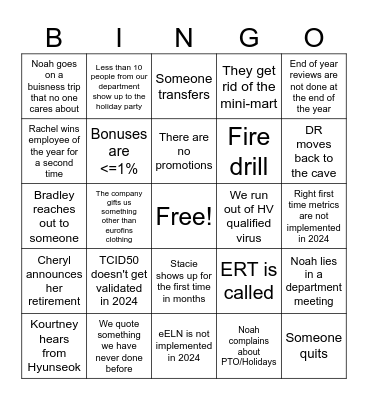 VC Bingo Part 3 Bingo Card