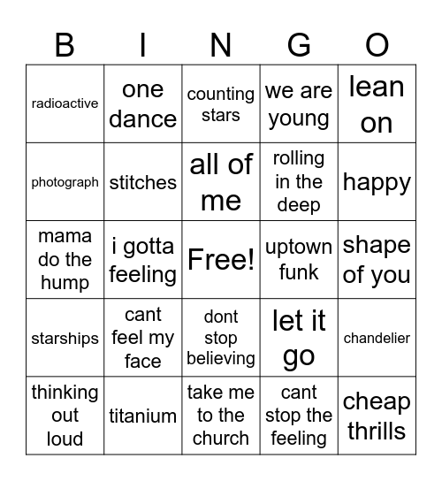 disco decade Bingo Card