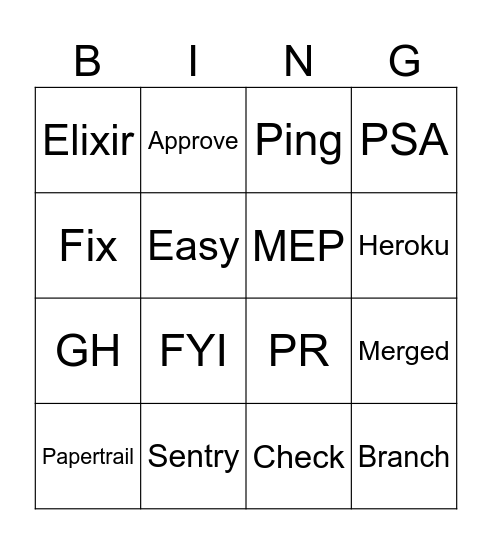 Le bingo du dave Bingo Card