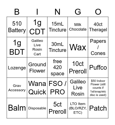 Oct Sales V2 Bingo Card