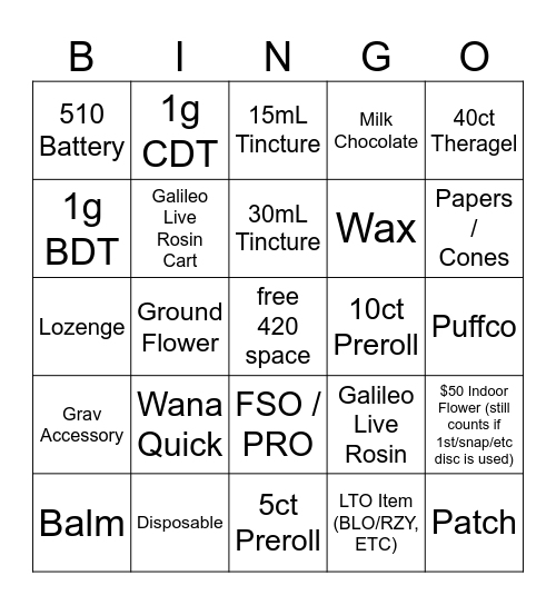 Oct Sales V2 Bingo Card