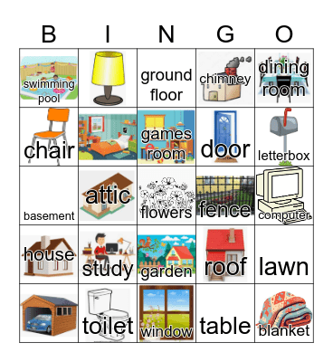 Chez moi Bingo Card