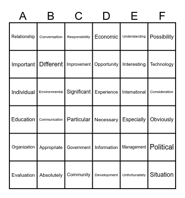 Multi-Syllabic Roll and Read Bingo Card