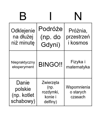 Nauka o literaturze Bingo Card