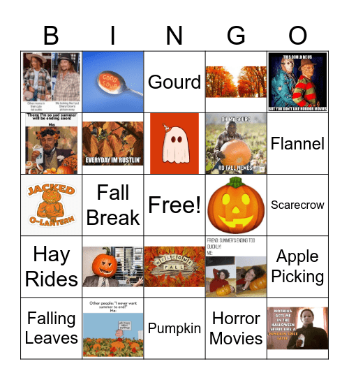 Falling in Love in BINGO Card