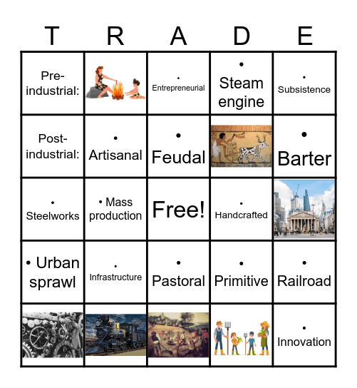 Pre-post-industrial civilizations Bingo Card
