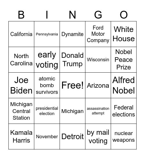 CNN 10 10/14/24 Bingo Card