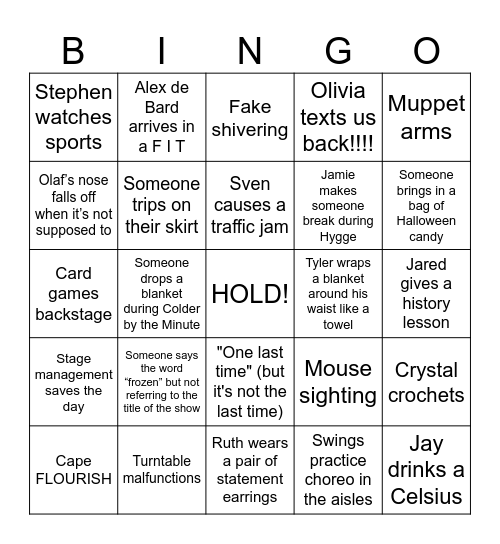 Frozen Tech Bingo! Bingo Card