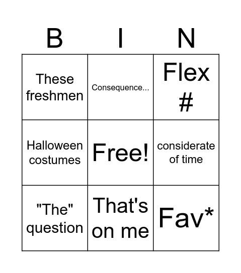 FM 1014 Bingo Card